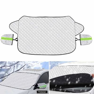 Car Windscreen Cover with Earmuffs - Winter Shield - EVtilbud 