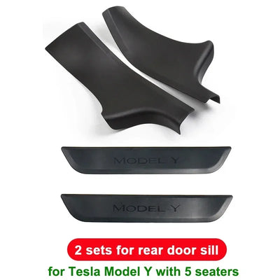 Rear Door Sill Guards For Tesla Model Y - 2pcs - EVtilbud 