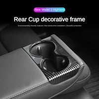Tesla Model 3 Highland Carbon Fiber Cup Holder Trim - EVtilbud 