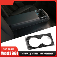 Tesla Model 3 Highland Carbon Fiber Cup Holder Trim - EVtilbud 