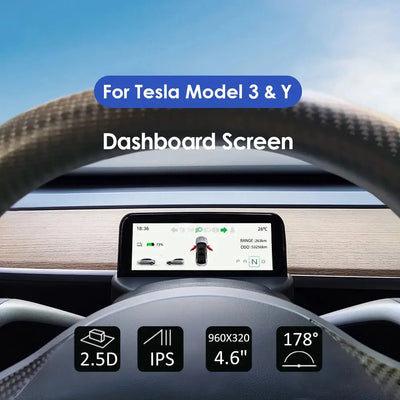 Tesla Model 3 & Y HUD Screen Display (35245) - EVtilbud 