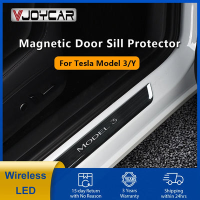 Tesla Model Y LED Door Sill Protector Kit - EVtilbud 