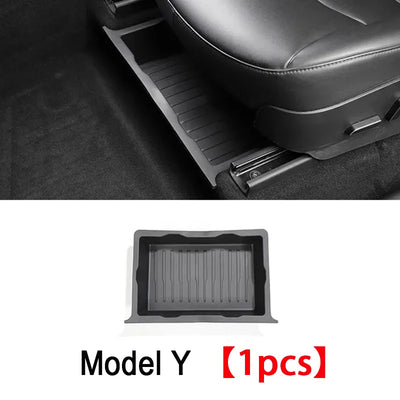 Tesla Model Y (2017-2024) Under Seat Storage Organizer - EVtilbud 