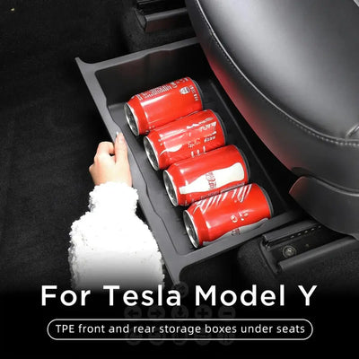 Tesla Model Y (2017-2024) Under Seat Storage Organizer - EVtilbud 